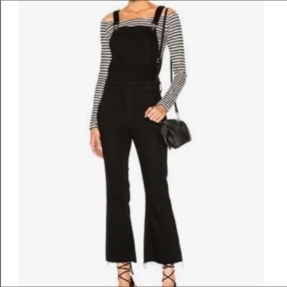 TORN by Ronny Kobo Stretch Denim Overalls, Black, Size 27